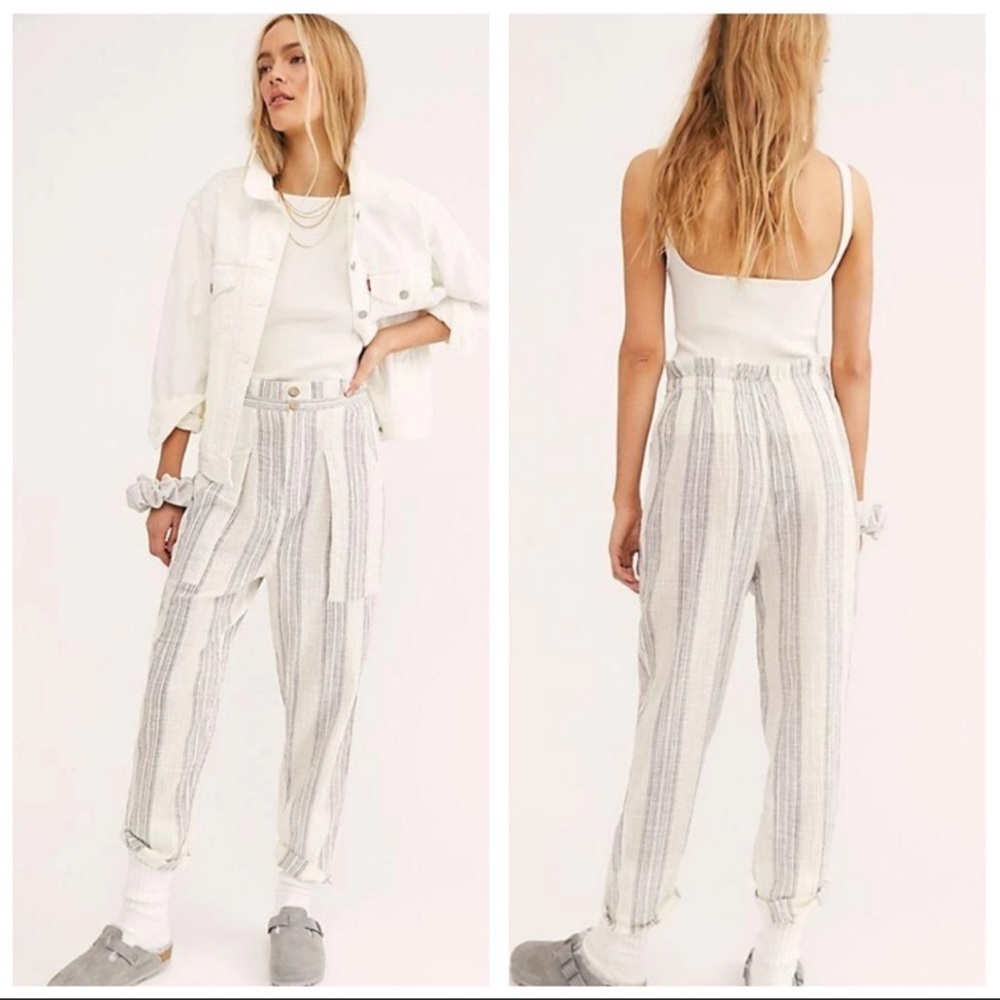 NWT FREE PEOPLE SEMI SWEET STRIPED PANTS